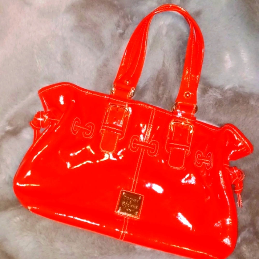 Dooney & Bourke Patent Leather Red Satchel